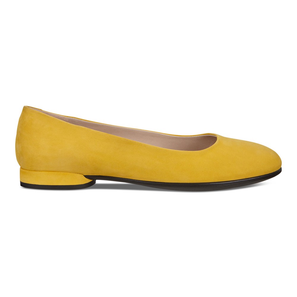 ECCO Womens Ballerinas Yellow - Anal - SUR-364105